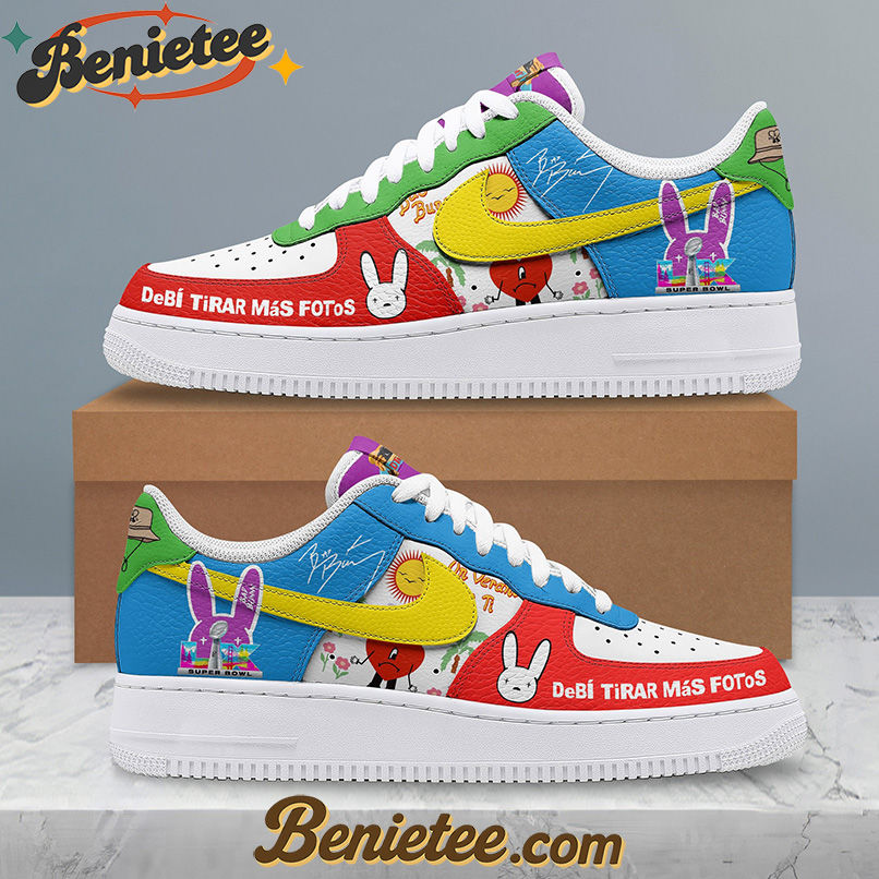 NFL x Bad Bunny Super Bowl Air Low-Top Sneakers Shoes Ver 2 For Men And Women - Image 2