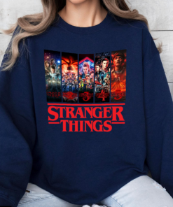 Alternative view of Strangerr Characters All Team Shirt,ST SS4 Shirt,Steve,Max,Eleven Tee,ST SS4 Merch,Steve Harrington,Dustin Henderson,Eddie,All Charachter
