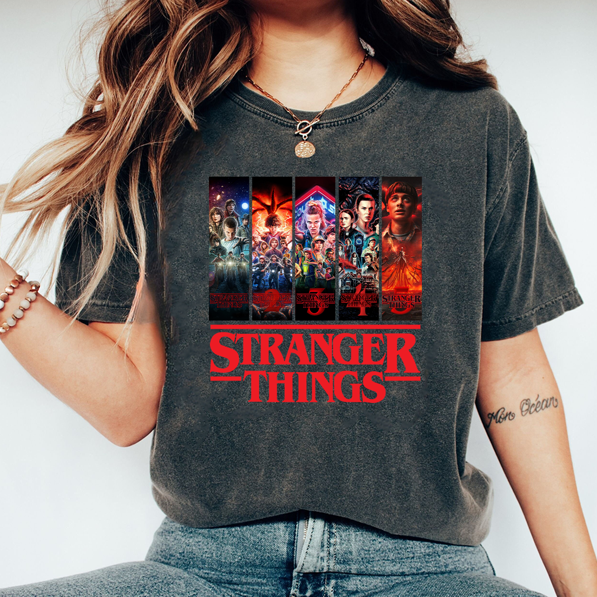 Strangerr Characters All Team Shirt,ST SS4 Shirt,Steve,Max,Eleven Tee,ST SS4 Merch,Steve Harrington,Dustin Henderson,Eddie,All Charachter - Image 5