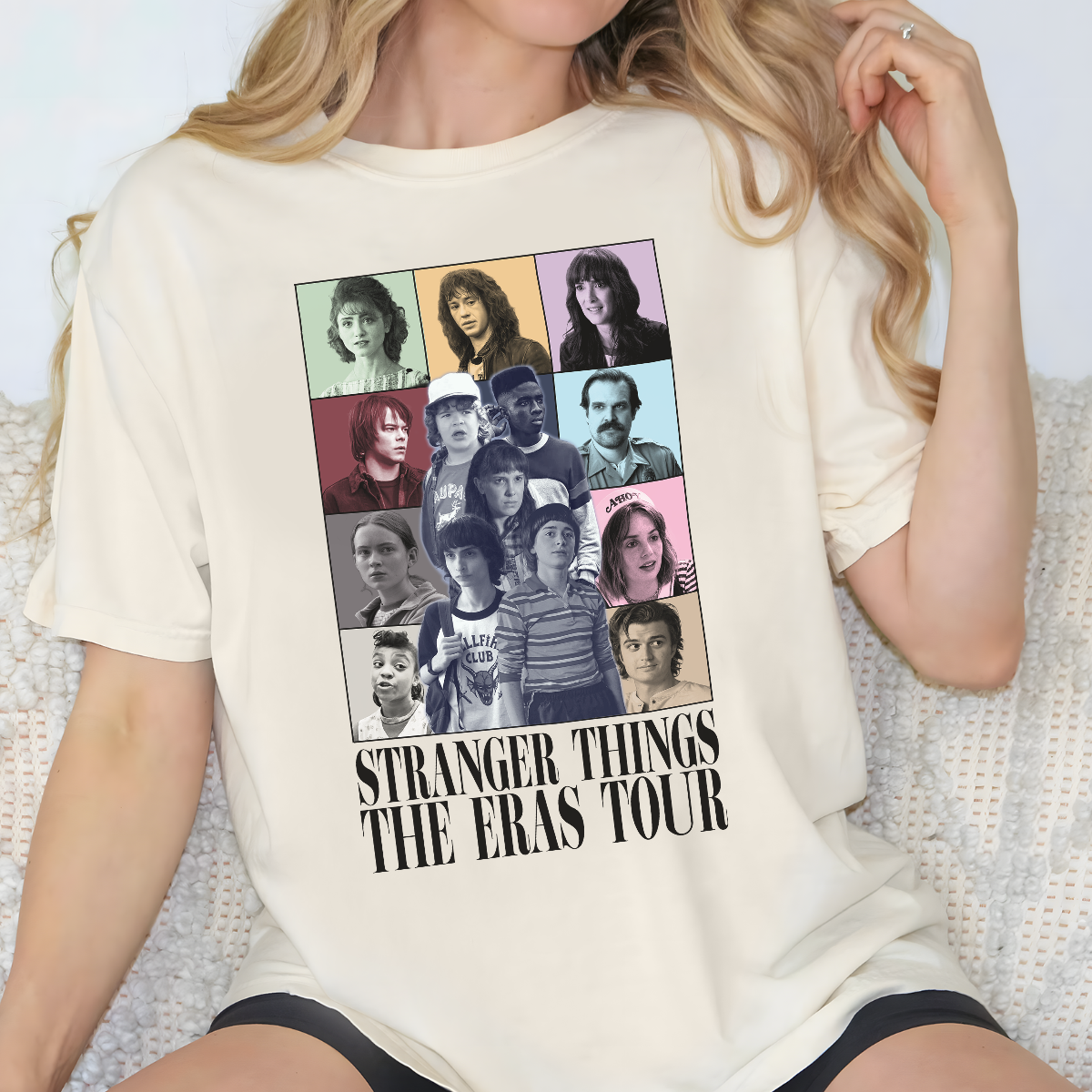 Stranger Thing Movies The Tour Shirt, Eleven Dustin Mike Will Billy Eddie, Hawkins Sweater, Stranger Things Sweatshirt, Stranger Things Upside Down, Running Up Crewneck, Friends Sweater - Image 5