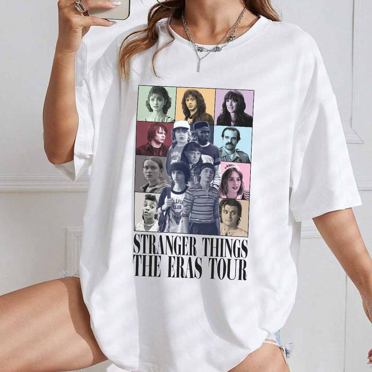 Stranger Thing Movies The Tour Shirt, Eleven Dustin Mike Will Billy Eddie, Hawkins Sweater, Stranger Things Sweatshirt, Stranger Things Upside Down, Running Up Crewneck, Friends Sweater - Image 3
