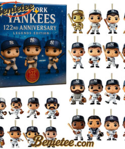 New York Yankees Advent Calendar, Christmas Countdown Advent Calendar Gift Box with 24 Acrylic Ornaments