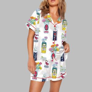 Narragansett Beer Art Rhode Island Print Pajama Set