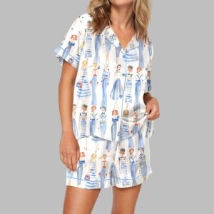 Nautical Style Pajama Set For Women