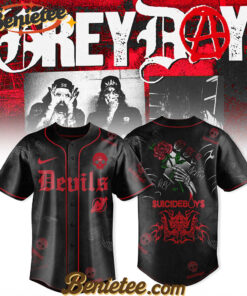New Jersey Devils x $uicideboy$ Suicideboys GreyDay Tour Merch 2025 Baseball Jersey