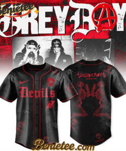 New Jersey Devils x $uicideboy$ Suicideboys GreyDay Tour Merch 2025 Baseball Jersey Limited