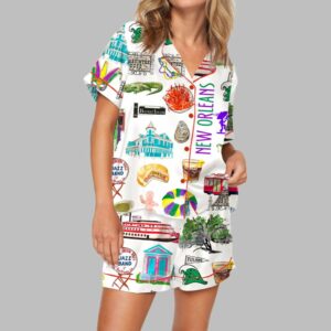New Orleans Travel Pajama Set For Women