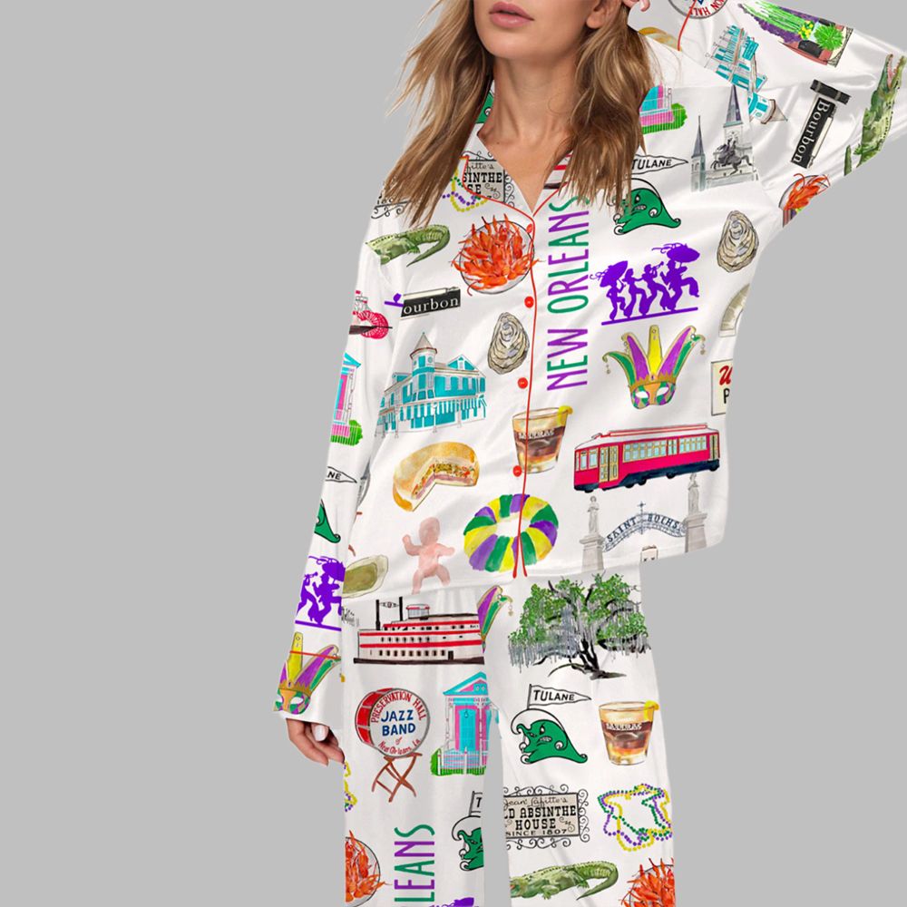 New Orleans Travel Pajama Set For Women - Image 2