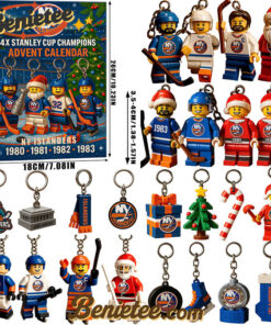 New York Islanders Advent Calendar, Christmas Countdown Advent Calendar Gift Box with 24 Acrylic Ornaments
