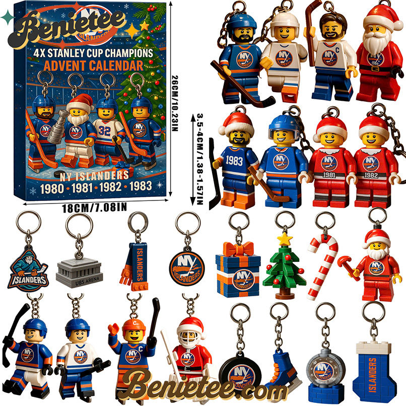 New York Islanders Advent Calendar, Christmas Countdown Advent Calendar Gift Box with 24 Acrylic Ornaments