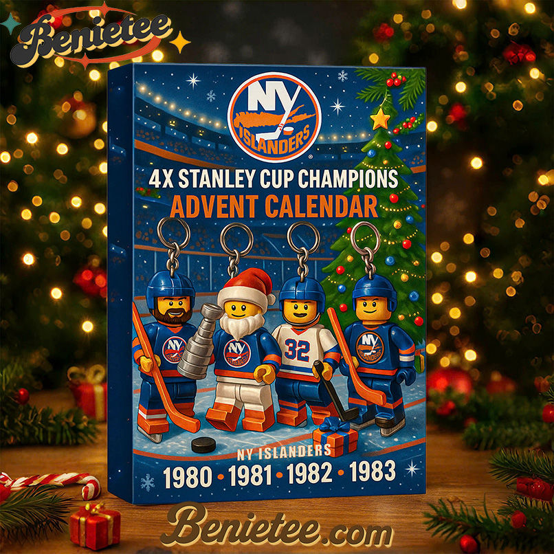 New York Islanders Advent Calendar, Christmas Countdown Advent Calendar Gift Box with 24 Acrylic Ornaments - Image 2