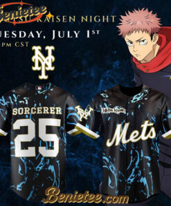 New York Mets x Jujutsu Kaisen Limited Baseball Jersey 2025, Custom Anime Trending, Gift For Anime Lovers