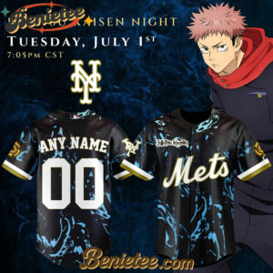 New York Mets x Jujutsu Kaisen Limited Baseball Jersey 2025 (Custom Name & Number), Custom Anime Trending, Gift For Anime Lovers