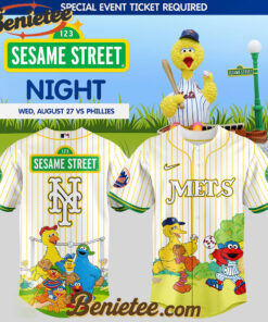 New York Mets x Sesame Street Night Baseball Jersey 2025,