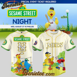 New York Mets x Sesame Street Night Baseball Jersey 2025,