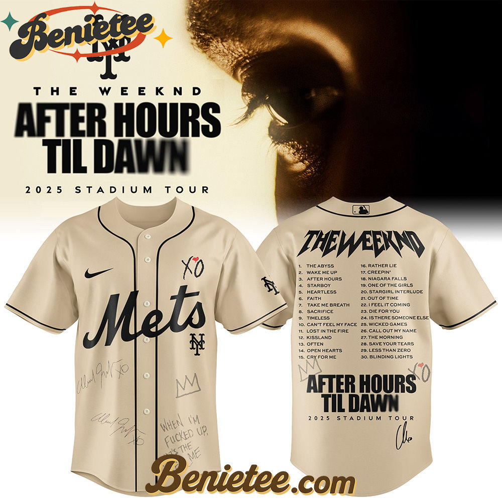 New York Mets x The Weeknd After Hours Til Dawn Baseball Jersey Limited Edition, Custom The Weeknd For Fans, After Hours Till Dawn Tour Gift For Fan