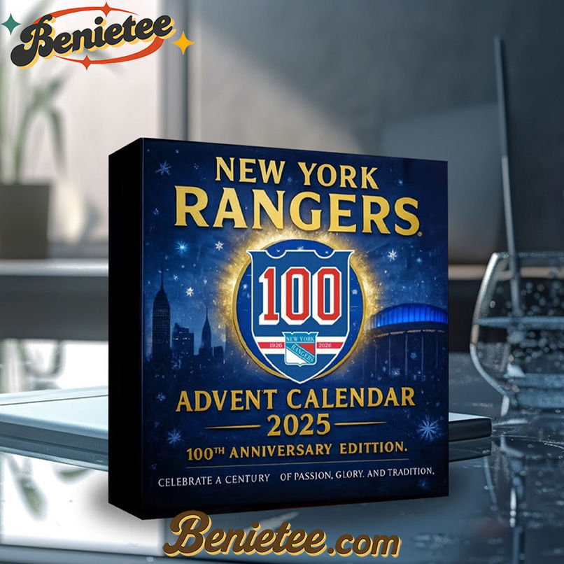 New York Rangers 100th Anniversary Advent Calendar 2025, Christmas Countdown Advent Calendar Gift Box with 24 Acrylic Ornaments - Image 3