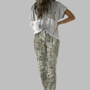 New York Street Camouflage Casual Pajama Set For Women