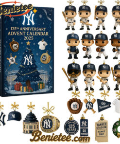 New York Yankees Advent Calendar 2025 125th Anniversary Christmas Gift, Christmas Idea, Christmas Countdown Advent Calendar Gift Box with 24 Acrylic Ornaments