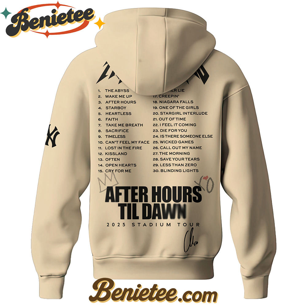 New York Yankees x The Weeknd After Hours Til Dawn Hoodie Limited Edition, Custom The Weeknd For Fans, After Hours Till Dawn Tour Gift For Fan - Image 3