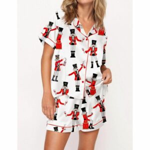 Nutcracker Cheers Satin Pajama Set For Women