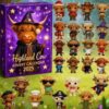 Highland Cow Advent Calendar 2025 3D Highland Cow Ornaments 24 Days Christmas Countdown Calendar Christmas Advent Calendar Gift