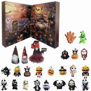 Halloween 3D Advent Calendar Blind Box Mini Cartoon Halloween Countdown Calendar Halloween Gnome Countdown 3D Advent Calendar