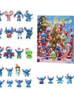 Stitch Advent Calendar Box Lilo Stitch Blind Box 24 Day Model Anime Figure Countdown Calendar Ornament Child Gk Christmas Gifts