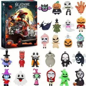 Nightmare Before Christmas 3D Advent Calendar, Christmas Countdown 3D Advent Calendar Gift Box With 24pcs
