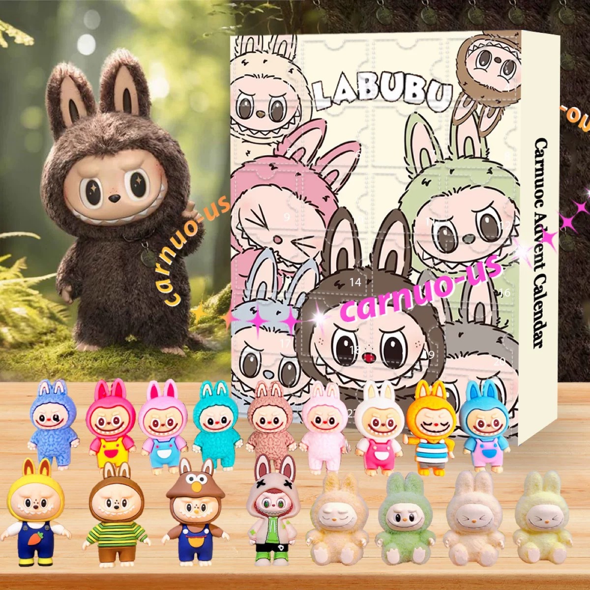 Colorful Cute Labubu Style Inspired 3D Advent Calendar 2025 Set, Christmas 2025 Gift, Special Gift For Kid