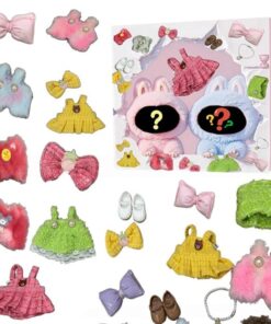 Labubu Blind Box Doll Clothes Advent Calendar, Christmas Countdown Advent Calendar Gift Box With 24pcs