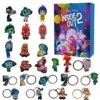 inside out 2 Anime Movie Figure Christmas Advent Calendar Blind Box Keychain Ornament Toys for Kids Birthday Gifts