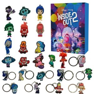 inside out 2 Anime Movie Figure Christmas Advent Calendar Blind Box Keychain Ornament Toys for Kids Birthday Gifts