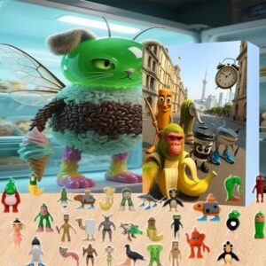 Tralalero Tralala Christmas Advent Calendar Italian Brainrot Tungtung Sahur 24 Days Xmas Countdown Action Figures Kids Toys Gift