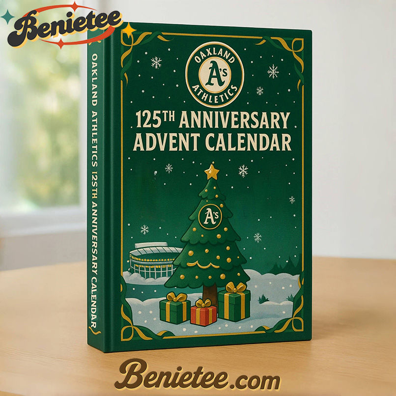 Oakland Athletics Advent Calendar 2025 125th Anniversary Christmas Gift, Christmas Idea, Christmas Countdown Advent Calendar Gift Box with 24 Acrylic Ornaments