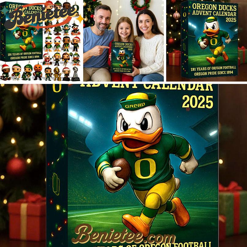 Oregon Ducks Advent Calendar, Christmas Countdown Advent Calendar Gift Box with 24 Acrylic Ornaments - Image 2