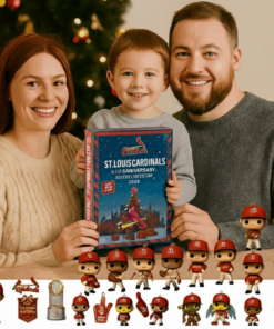 St. Louis Cardinals 125th Anniversary Advent Calendar, Christmas Countdown Advent Calendar Gift Box With 24 Acrylic Ornaments