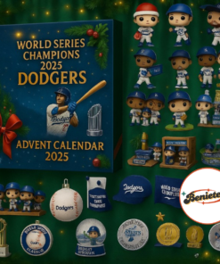 Alternative view of LA Dodgers World Champions Advent Calendar 2025, Christmas Countdown Advent Calendar Gift Box With 24 Acrylic Ornaments