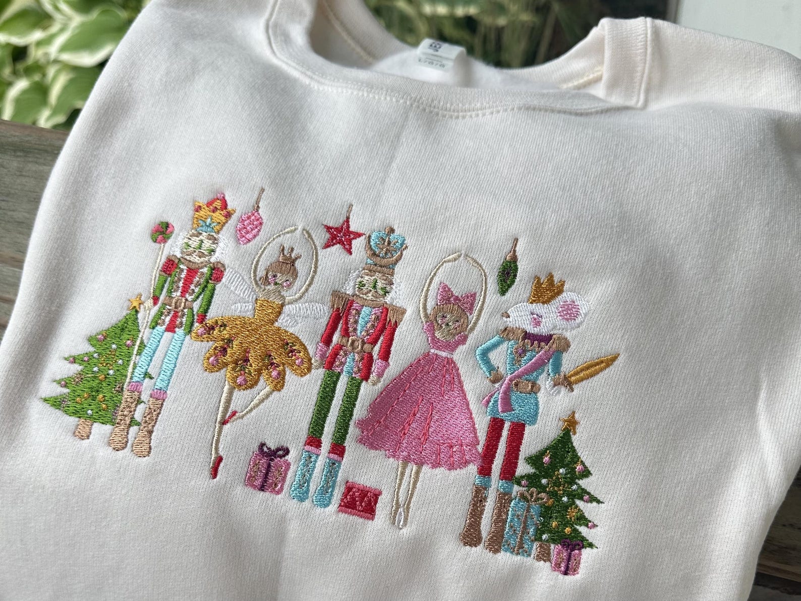 Embroidered Nutcracker Christmas Crewneck Sweatshirt: Ballet Apparel - Image 3