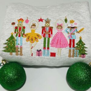 Embroidered Nutcracker Christmas Crewneck Sweatshirt: Ballet Apparel