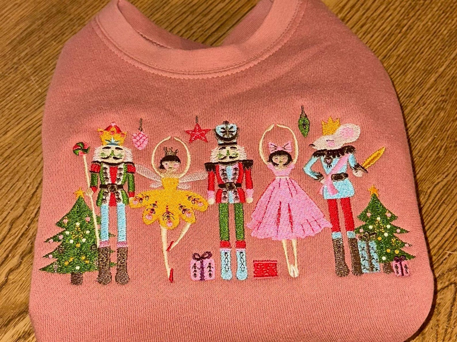 Embroidered Nutcracker Christmas Crewneck Sweatshirt: Ballet Apparel - Image 2