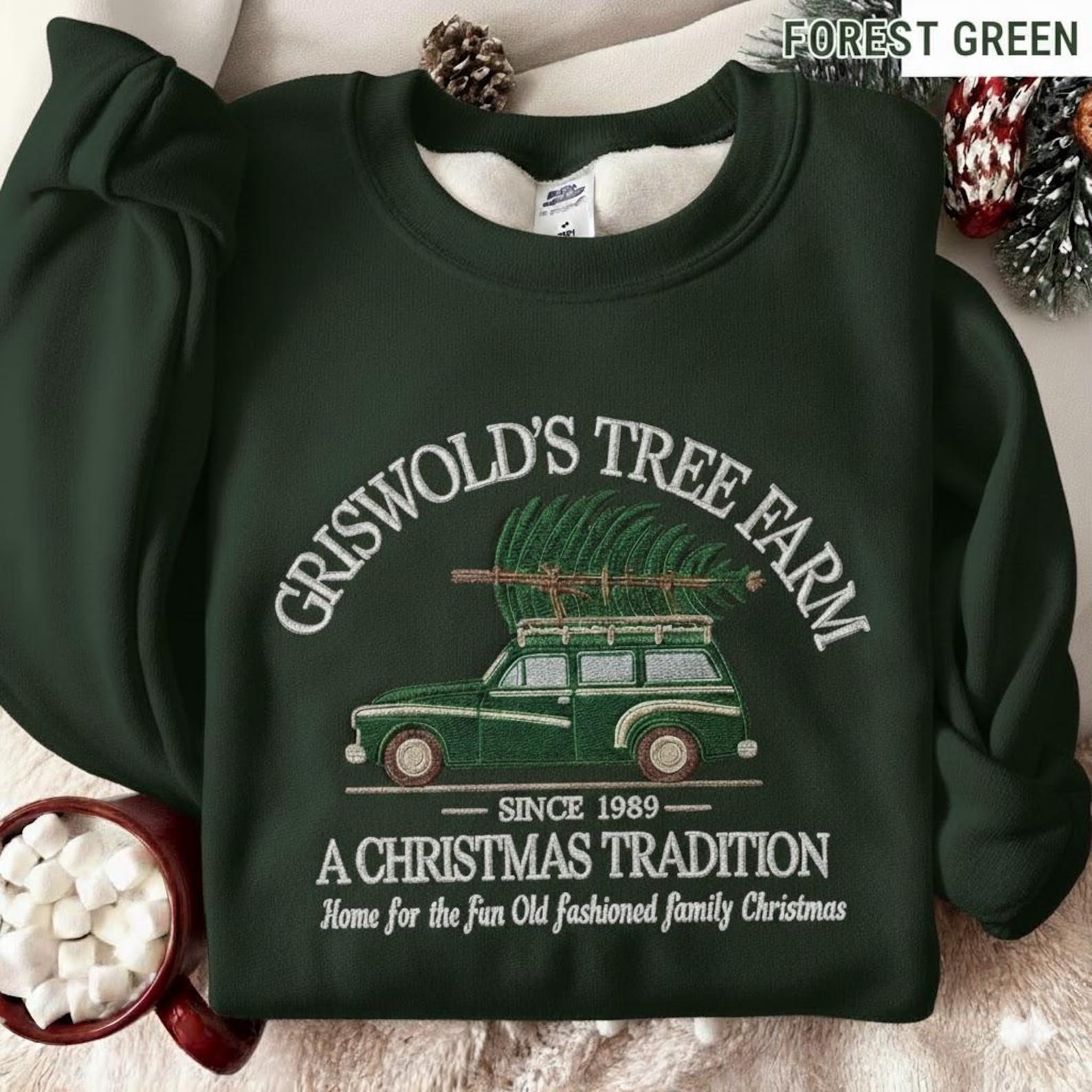 Grisworld Embroidered Sweatshirt, Grisworld Christmas Tree Shirt, Christmas Movie Sweater, Family Christmas Shirt, Christmas Vacation Shirt - Image 4