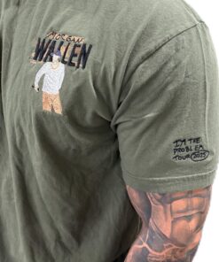 Alternative view of I’m the problem tour 2025, Embroidered Morgan Wallen t shirt, Morgan Wallen new album, country music, Morgan Wallen tour 2025,country singer