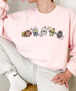 Alternative view of Embroidered Love and Deepspace Emoji Friends Dark Version Otome Game Inspired Crewneck Sweatshirt