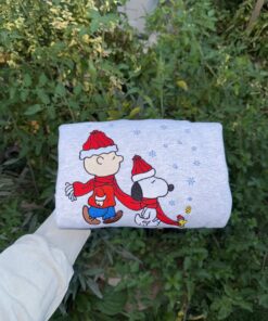 Cute Winter Friends Embroidered Sweatshirt – Holiday Scarf Crewneck, Cozy Christmas Sweater, Handmade Winter Gift