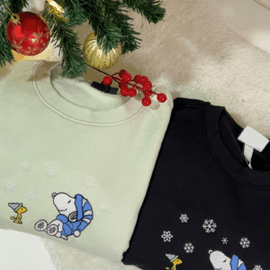 Snoopy Snow Christmas Embroidered unisex sweatshirt/jumper gift present