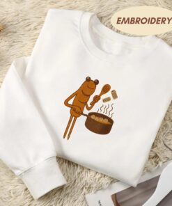 Embroidered Rigatoni Pasta We ll Make Some Together Shirt, Funny Marcus The Worm Sweatshirt, Worm Meme Hoodie, Funny Meme Brain Rot Shirt