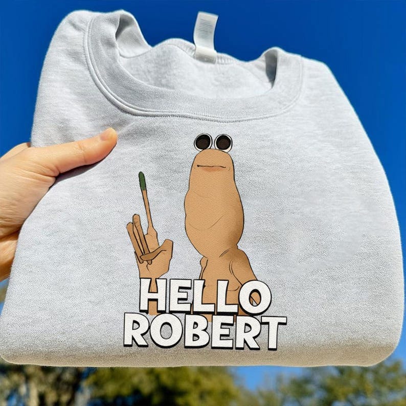 Embroidered Marcus The Worm Shirt, Funny Hello Robert, Marcus The Worm Funny Meme Shirt, Marcus The Worm Merch Embroidered