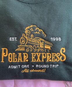 Alternative view of Polar Express Christmas Sweatshirt, Christmas Embroidered Sweatshirt, Polar Express Crewneck, Vintage Christmas Crewneck, Gift for Christmas