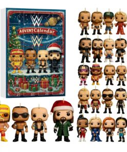 WWE Advent Calendar 2025, 24 Days of Wrestling Champions Funko Figurines, Christmas Countdown Gift for Wrestling Fans and Gamers